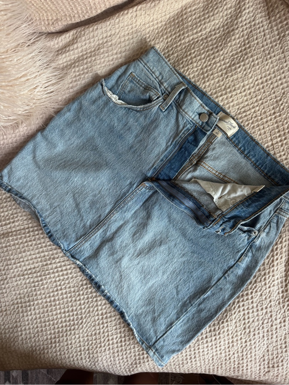 Universal Thread Light Blue High-Rise Denim Skirt